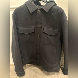 Theory Charcoal Gray Shirt Jacket